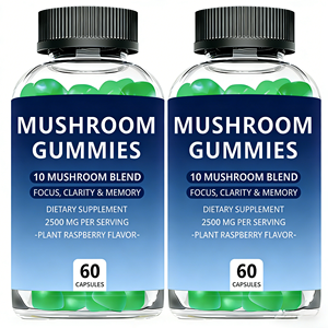 Gomitas de Hongos Orgánicos con Mezcla de Melena de León, Reishi, Cola de Pavo, Maitake y Chaga, Marca Privada OEM ODM, <span class=keywords><strong>para</strong></span> <span class=keywords><strong>la</strong></span> Salud - Product Image 1