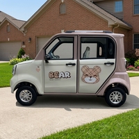 Véhicule de transport électrique à quatre roues entièrement fermé, neuf, 4 places, mini-voiture électrique rose, autonomie 101-200 km, vente en gros