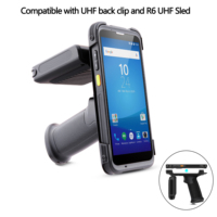 Lector/Escritor UHF RFID ISO 18000-6C ABS PDA Portátil Android 13 con Escáner de Código de Barras 2D de Largo Alcance (20m) para Gestión Industrial de Activos