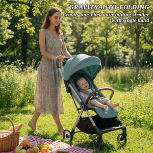 Poussette bébé légère et portable avec système de pliage à une main pour les déplacements urbains et les promenades en plein air - Product Image 1