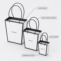 Sacs cadeaux d'entreprise en papier kraft recyclable avec poignées longues pour événements de marque, cadeaux clients et emballages en gros