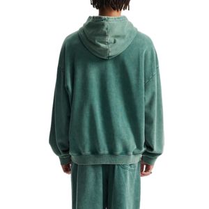 430gsm batik lavage sweat à capuche 100% coton deux plis polaire lourd pull Vintage en détresse sweat à capuche pour hommes unisexe - Product Image 2