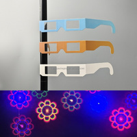 Lunettes de diffraction étoile de David jetables Lunettes de diffraction 3D Joyeux Noël Lunettes en papier Père Noël Sapin de Noël