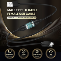 Câble d'alimentation magnétique USB personnalisé 12V 2A à tête ronde, connecteur de type C, fil à broches magnétiques Pogo