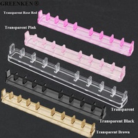 Support transparent pour la pratique de la pose des ongles en acrylique de style japonais Présentoir pour ongles avec couleur et logo personnalisé