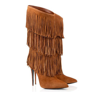 Ragazze peluche di inverno della pelle scamosciata della nappa delle signore stiletto stivali <span class=keywords><strong>donna</strong></span> <span class=keywords><strong>tacco</strong></span> - Product Image 5