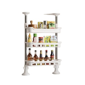 Nuevo Estante de Almacenamiento Portátil de Plástico para Condimentos, Extensible y Ajustable, Sin Perforaciones, de Piso a <span class=keywords><strong>Techo</strong></span> para Cocina, Venta Transfronteriza - Product Image 5
