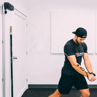 Machine à câbles multifonctionnelle ajustable et mise à jour pour la salle de sport à domicile - Lat Pulldown & Extension Triceps & Rame assise & Étirement des jambes