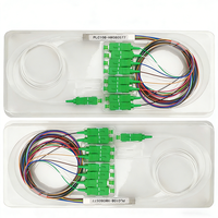 Harga Pabrik SC/APC FTTH Optical PLC Splitters Planar Lightwave Circuit Tanpa Head G657A1/A2 Fiber 1x8/1x32 Core