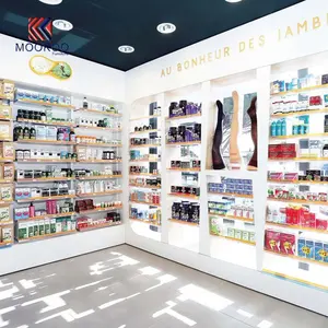 Factory Price Refined Pharmacy Flagship Shop Counter Interior Decoration Display Furniture