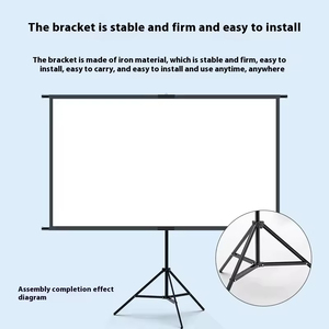 Écran de projection extérieur 80 pouces avec cadre métallique, support trépied 16:9, portable, léger, en fibre de verre, gain 1.2, installation facile, cinéma maison - Product Image 6