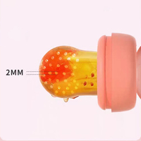 Logo personnalisé de l'usine de grignoteuse d'aliments frais pour tout-petits en silicone pour bébé avec tétine pour fruits