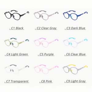 Gafas Redondas TR90 de Moda 2025 con Logotipo Personalizado, Gafas con Filtro de Luz Azul para Niños y Niñas, Monturas de Gafas Coloridas en Rosa - Product Image 3