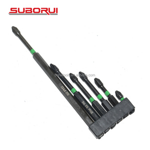 SUBORUI 6PCS Alloy Steel S2 PH2 Phillips Hex Shank Screw <strong>Driver</strong> Magnetic Screwdriver <strong>Bit</strong> Set - Product Image 2