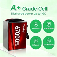 Batterie HV à semi-conducteurs grande capacité 6S 16S 22S 24S Lithium-ion pour drone agricole 67000mAh 68000mAh Cathode LiNiMnCoO2