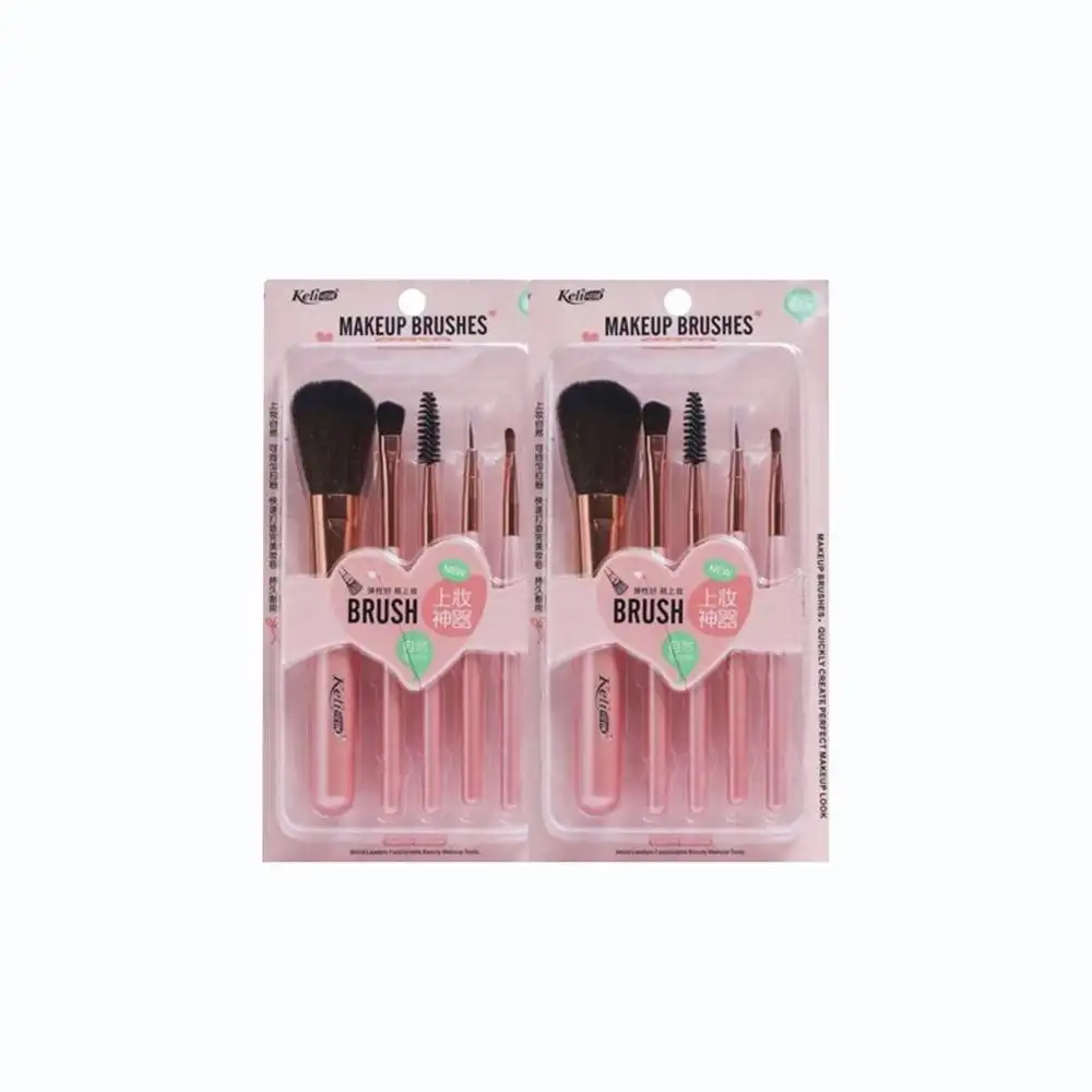 pink color for wholesale nylon hair flat paint blush pink brushes makeup