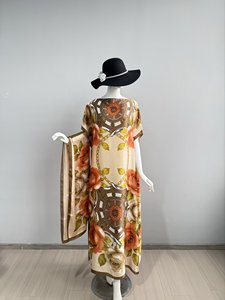 Abito Lungo in Seta Multicolore, Set Due Pezzi Oversize, Vestito Estivo Casual per Donne Adulte - Product Image 5