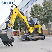 Mini-excavatrice sur chenilles SDLOT / Moteur électrique Laidong certifié CE EURO5 EPA Haute Efficacité Livraison Gratuite pour la Construction