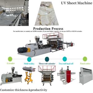 Machine <span class=keywords><strong>de</strong></span> fabrication <span class=keywords><strong>de</strong></span> panneaux muraux en PVC effet <span class=keywords><strong>marbre</strong></span>, imperméables et anti-UV, pour la décoration intérieure, avec capacité personnalisable - Product Image 3