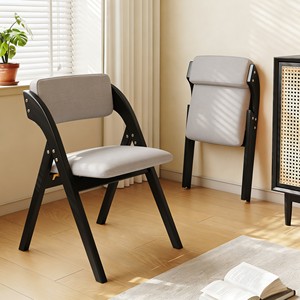 Chaise pliable en bois massif, chaise avec dossier, chaise de salon de manucure, chaise de bureau, chaise de conférence, chaise de beauté pliable - Product Image 5