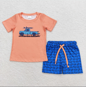 Sibling Baby Boys Short Sleeve Shirts Top Shorts Sea World Pajamas <b>Clothes</b> Sets - Product Image 5