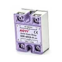Relais statique AOYI SSR-60VA-H 60A 90-480VAC VR 1MΩ/2W Régulateur de tension à angle de phase SSR pour le contrôle de puissance des chauffages industriels
