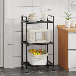 Estante de Almacenamiento Metálico de Múltiples Niveles para Cocina, Organizador Moderno y Sostenible, Soporte para Especias de Pie, No Plegable - Product Image 1