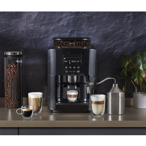 Stainless Steel Cappuccino Milk Jug LCD Display Espresso <b>Coffee</b> Maker Automatic Cleaning Bean Household - Product Image 3