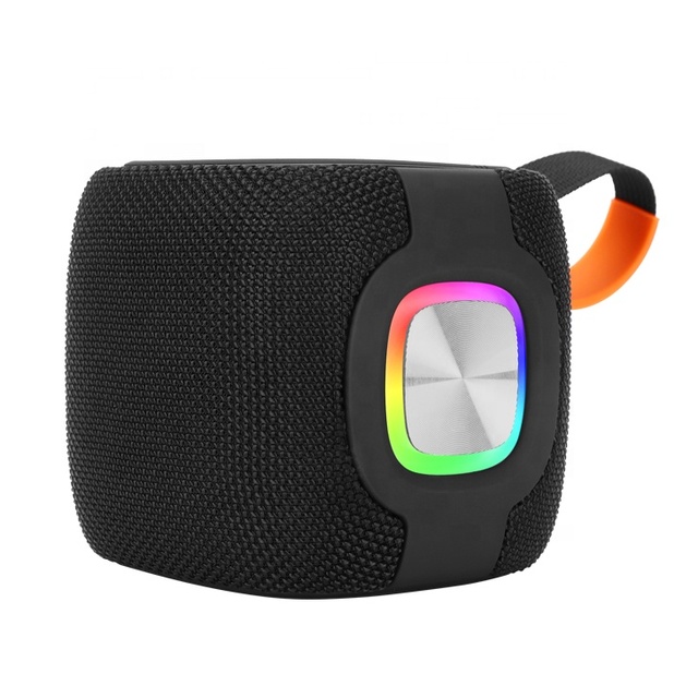 Waterproof Mini for Bluetooth Wireless Speaker with RGB LED Lighting USB Communication and Battery-Powered Feature Blue Tooth