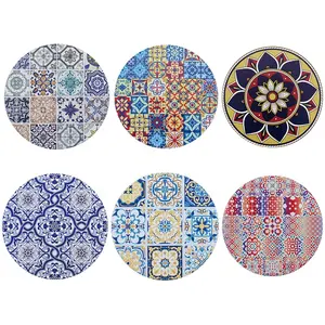 Popular Morocco design 20cm dinning table absorbent ceramic hot pot mats&pads place mat