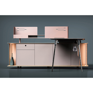 เฟอร์นิเจอร์สำนักงานสไตล์อิตาลีระดับไฮเอนด์ปรับแต่งได้ โต๊ะทำงานผู้บริหารหรูหราเงางาม เฟอร์นิเจอร์สถานีทำงานสำหรับประธานบริษัทและผู้ดูแลงาน - Product Image 2