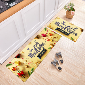 Tappeto da Cucina in Velluto Cristallo con Motivo Natalizio a Renna e Stelle, Antiscivolo con Rivestimento in PVC, per Uso Transfrontaliero - Product Image 5