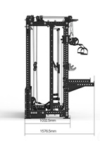 SP Máquina Multifuncional de Entrenamiento con Cable, Rack de Potencia, Máquina Smith, para Press, Sentadillas y Poleas