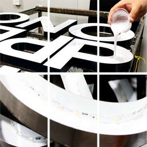 Hermosa resina 3D <span class=keywords><strong>Palabras</strong></span> Luminosas LED <span class=keywords><strong>carta</strong></span> señalización Frontlit publicidad hogar centro comercial ACryl Material DC fuente de alimentación uso al aire libre - Product Image 5