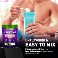 ODM/OEM Creatina Vegana Natural en Polvo Instantáneo Sin Azúcar, Suplemento Pre-Entrenamiento, 5g por Porción, 120 Unidades, para Adultos, Gimnasio, Fitness