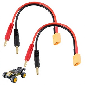Câble à fiche <span class=keywords><strong>banane</strong></span> XT60, adaptateur 4mm, connecteur mâle, câble métallique 14AWG, chargement de batterie LiPo RC, Drone, voiture, <span class=keywords><strong>hélicoptère</strong></span>, 2 pièces - Product Image 3
