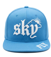 Casquette Snapback à visière plate brodée 3D Ciel Bleu Clair Nuage Soleil pour adolescents, style urbain quotidien