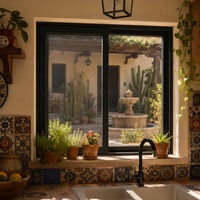 Ventanas Corredizas Modernas de Aluminio con Doble Acristalamiento, Resistentes al Viento, Aislamiento Térmico, Certificación Energy Star, Resistentes a Impactos, para Viviendas