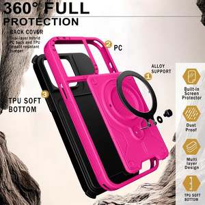 Funda Magnética Personalizada de Alta Calidad para iPhone 17 16 15 14 13 Pro Max 3 en 1 con Imán Potente - Product Image 2