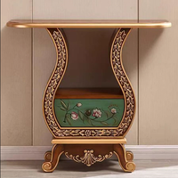 Nouvelle conception, prix bas, fabricant chinois, table console de rangement classique en bois massif pour salon