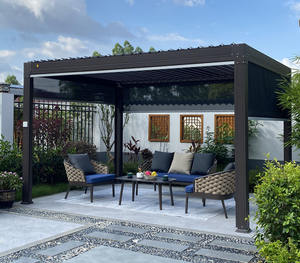 Personnalisé Cour Auvent Toit Ouvrant 3X4 4X4 3X6 3X5 <span class=keywords><strong>4X6</strong></span> 4X5 5X5 3X3 Aluminium Pergola - Product Image 4