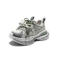 Baskets plateforme tendance à semelle épaisse en maille, légères, pour garder les pieds au frais et au sec, printemps/automne, en cuir, usage quotidien