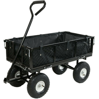 Chariot de utilitaire en aluminium, avec côtés pliants et doublure, capacité de 400 lb