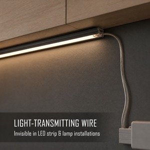 Câble plat en ruban 22AWG 2 conducteurs en PVC transparent, cuivre étamé, 2C, 22 gauge, <span class=keywords><strong>pour</strong></span> lampe LED, câblage électrique, 300V - Product Image 5