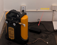 Compresseur d'air léger de 8 kg avec moteur BLDC sans balais et double alimentation pour une utilisation continue en intérieur ou sur le terrain