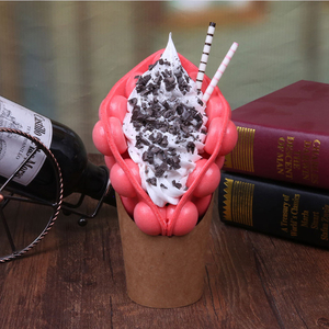 Bubble Gaufre Modèle <span class=keywords><strong>Faux</strong></span> Crème Glacée Oeuf Double Gaufres <span class=keywords><strong>Faux</strong></span> Alimentaire Affichage PU Rebond Snack Props Belge Décor Personnalisé Cuisson Fruits - Product Image 3
