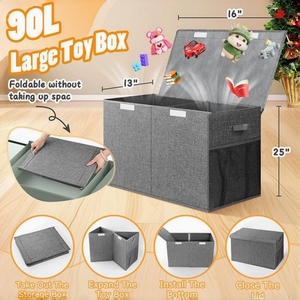 Modèles à succès, grande boîte de rangement en carton réglable et facilement assemblable pour vêtements et accessoires de voiture - Product Image 4