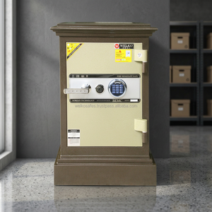 Deposit <b>Safe</b> WELKO BOB750 FE Brown Home <b>Safe</b> with <b>Key</b> <b>Lock</b> 2mm Stainless Steel Fireproof 1000-1200C - Product Image 3