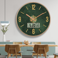 Jam Dinding LED Gantung Modern Bergaya Sederhana Nordik 12 Inci 30CM, Tampilan Analog Digital, Tanpa Perlu Pengeboran, RoHs
