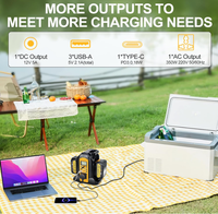 Convertisseur de puissance 2 ports 350W pour batterie Dewalt 18v Portable DC to AC 220-230V Outdoor Generators Converter USB-A & Type-C Port